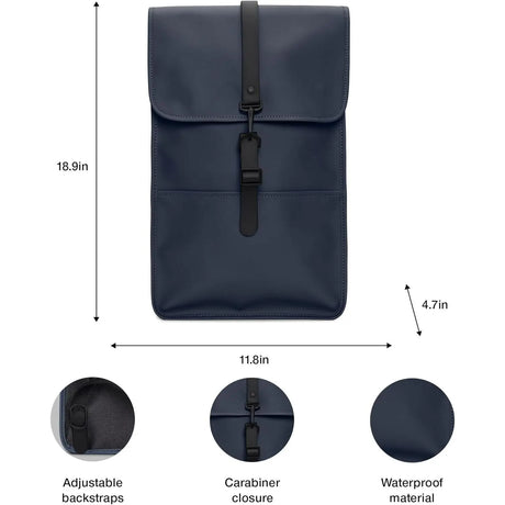 Zaino RAINS Unisex Navy RAINS  Angolo dello Sport