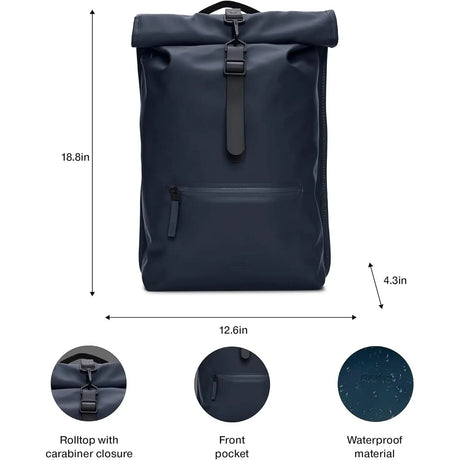 Zaino RAINS Unisex Navy RAINS  Angolo dello Sport