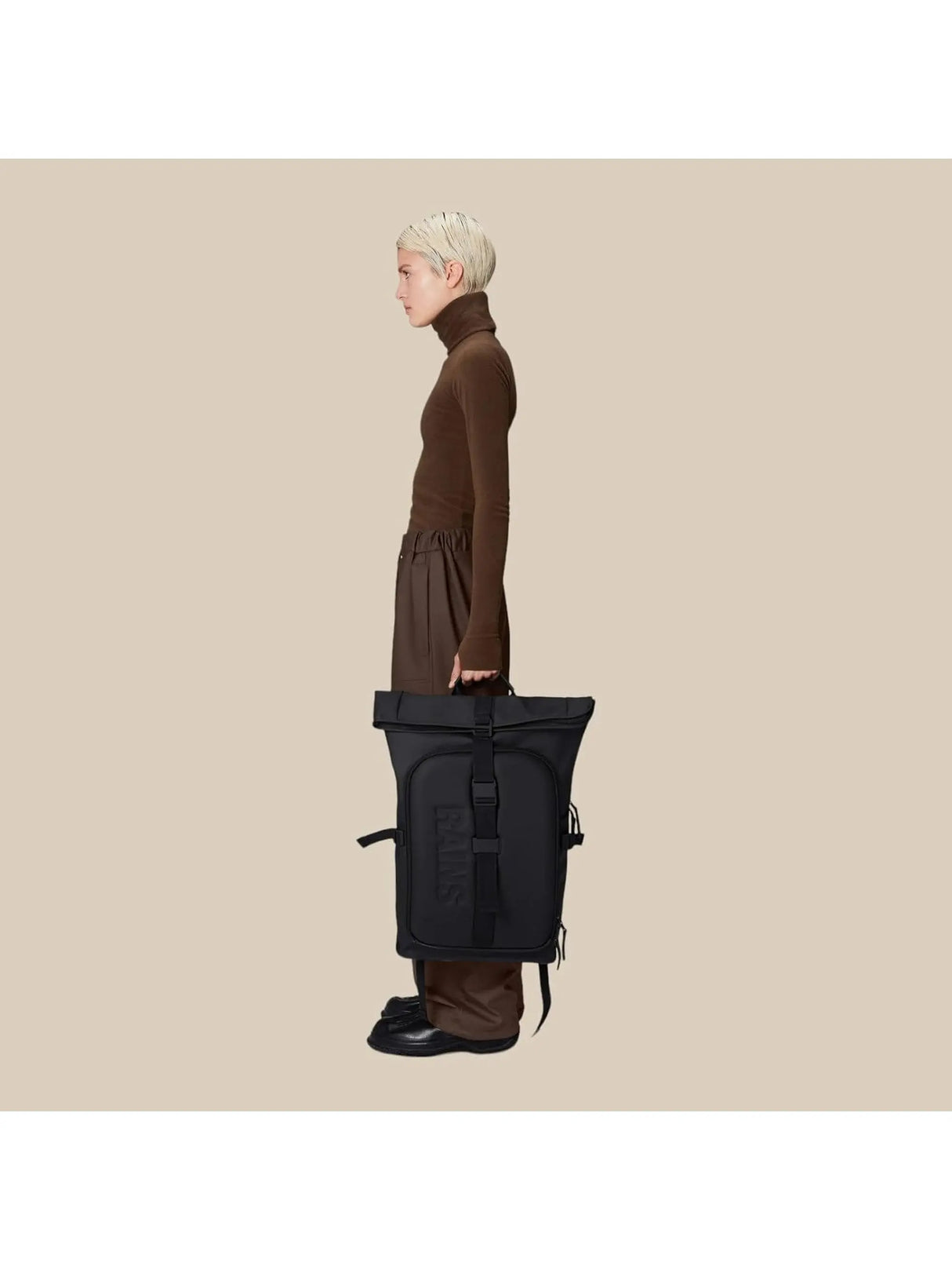 Zaino RAINS Unisex TEXEL MOULDED Nero