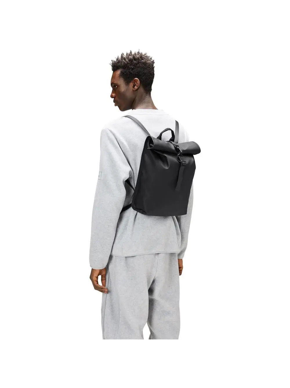 Zaino Rains Rolltop Rucksack Mini Unisex - Nero