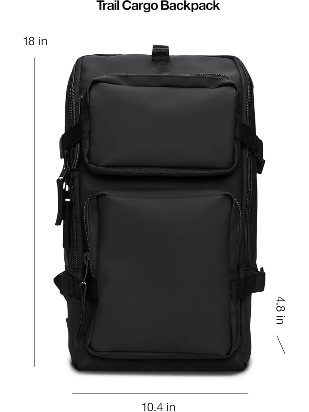 Zaino Rains Unisex - Nero
