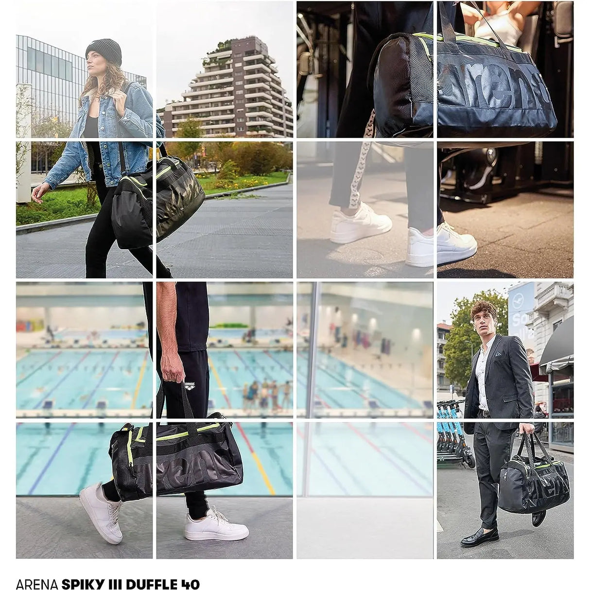 Borsa ARENA Unisex spiky iii duffle 40 Giallo