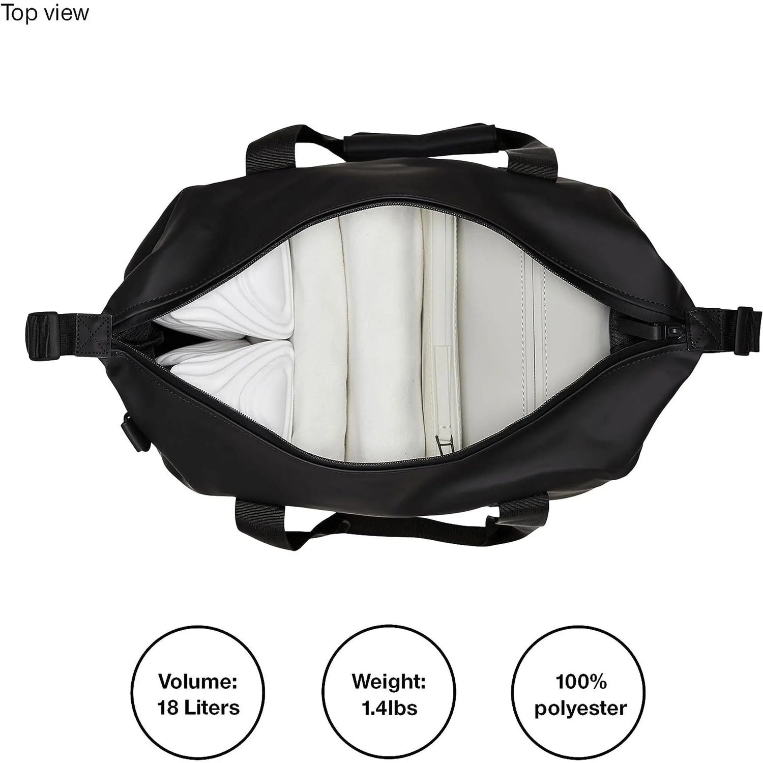 Borsa RAINS Donna hilo weekend bag small Nero