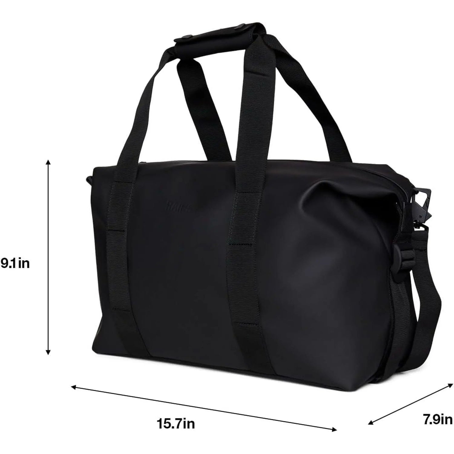 Borsa RAINS Donna hilo weekend bag small Nero