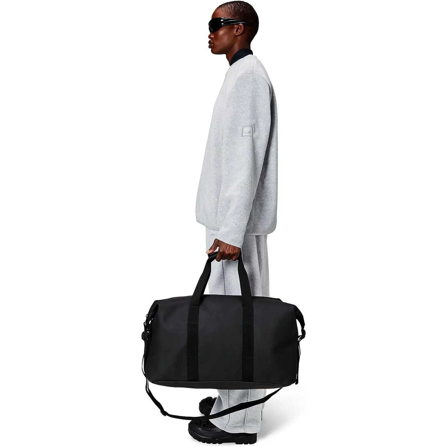 Borsa RAINS Unisex hilo weekend bag Nero