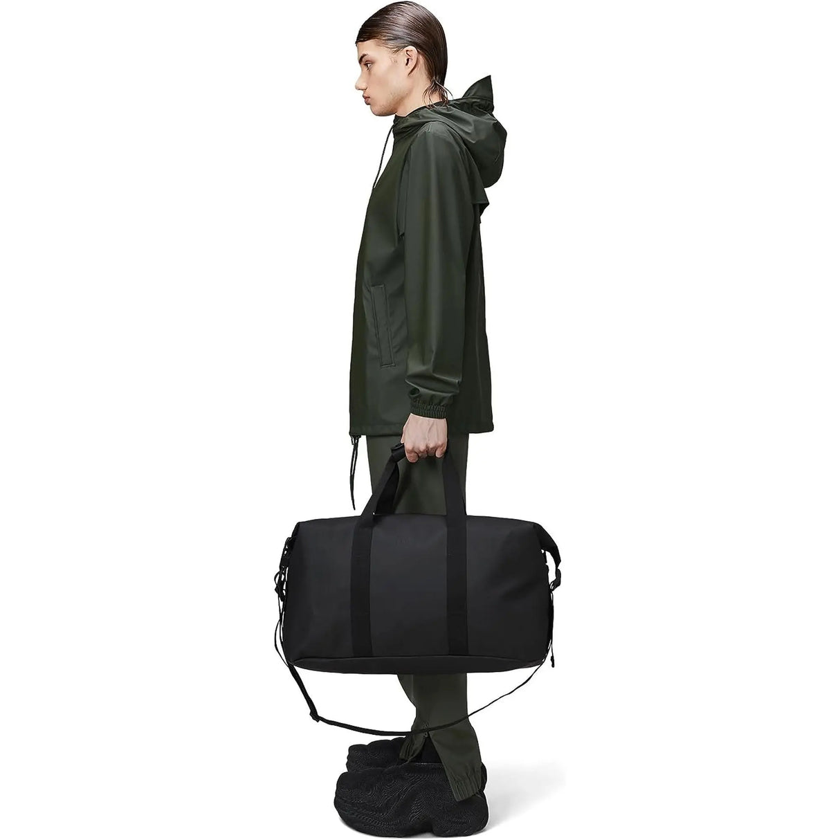 Borsa RAINS Unisex hilo weekend bag Nero