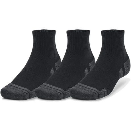 Calze Sportive UNDER ARMOUR Unisex PERFORMANCE TECH 3PK QTR Nero