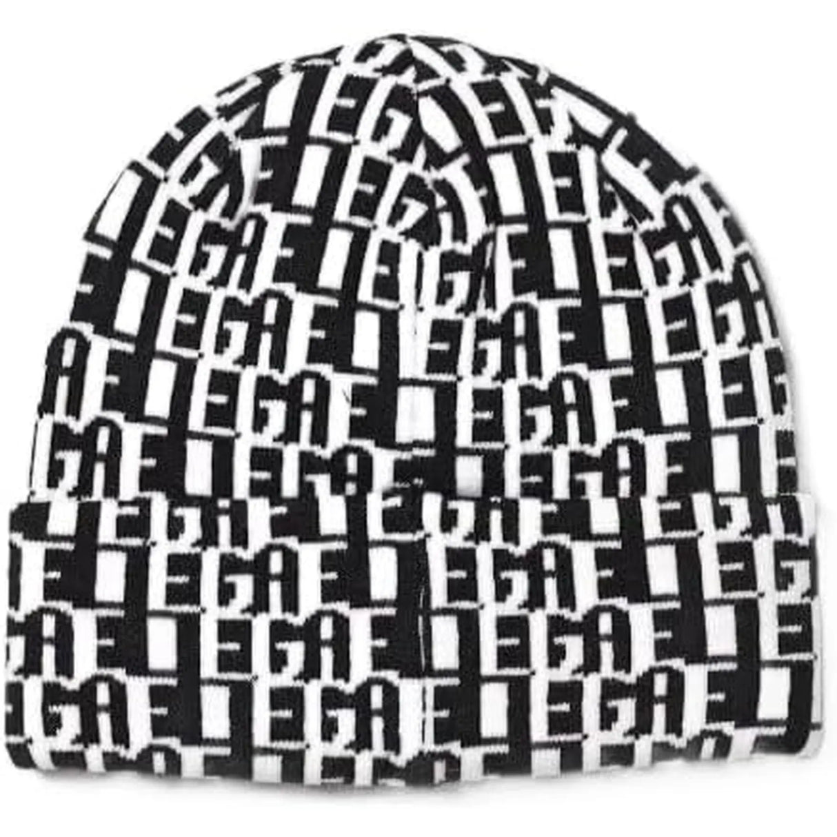 Cappello GAELLE Donna JACQUARD LOGO Bianco e Nero