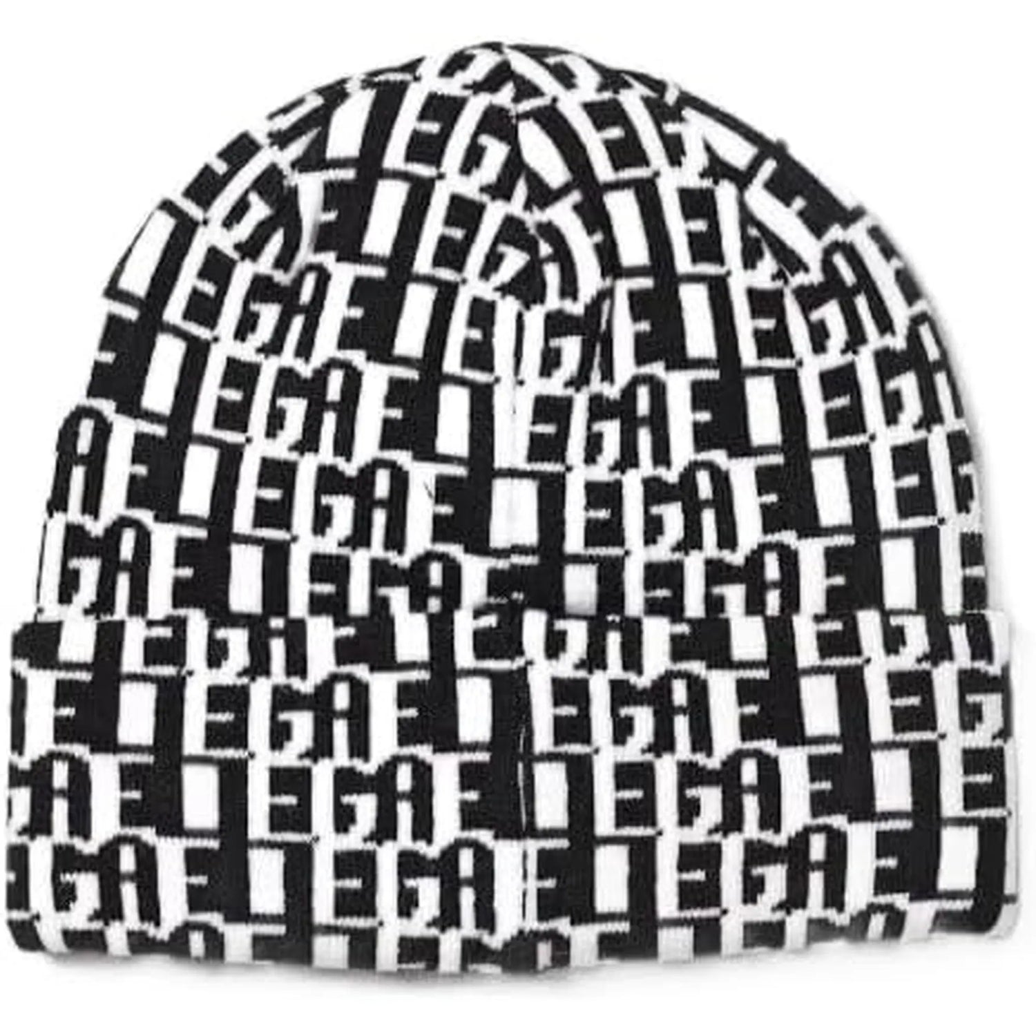 Cappello GAELLE Donna JACQUARD LOGO Bianco e Nero