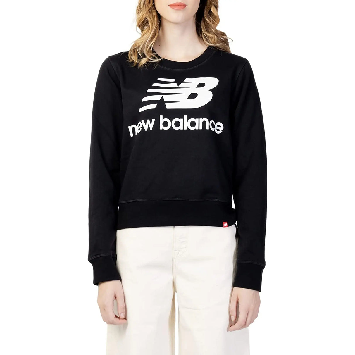Felpa NEW BALANCE Donna nb essentials Nero
