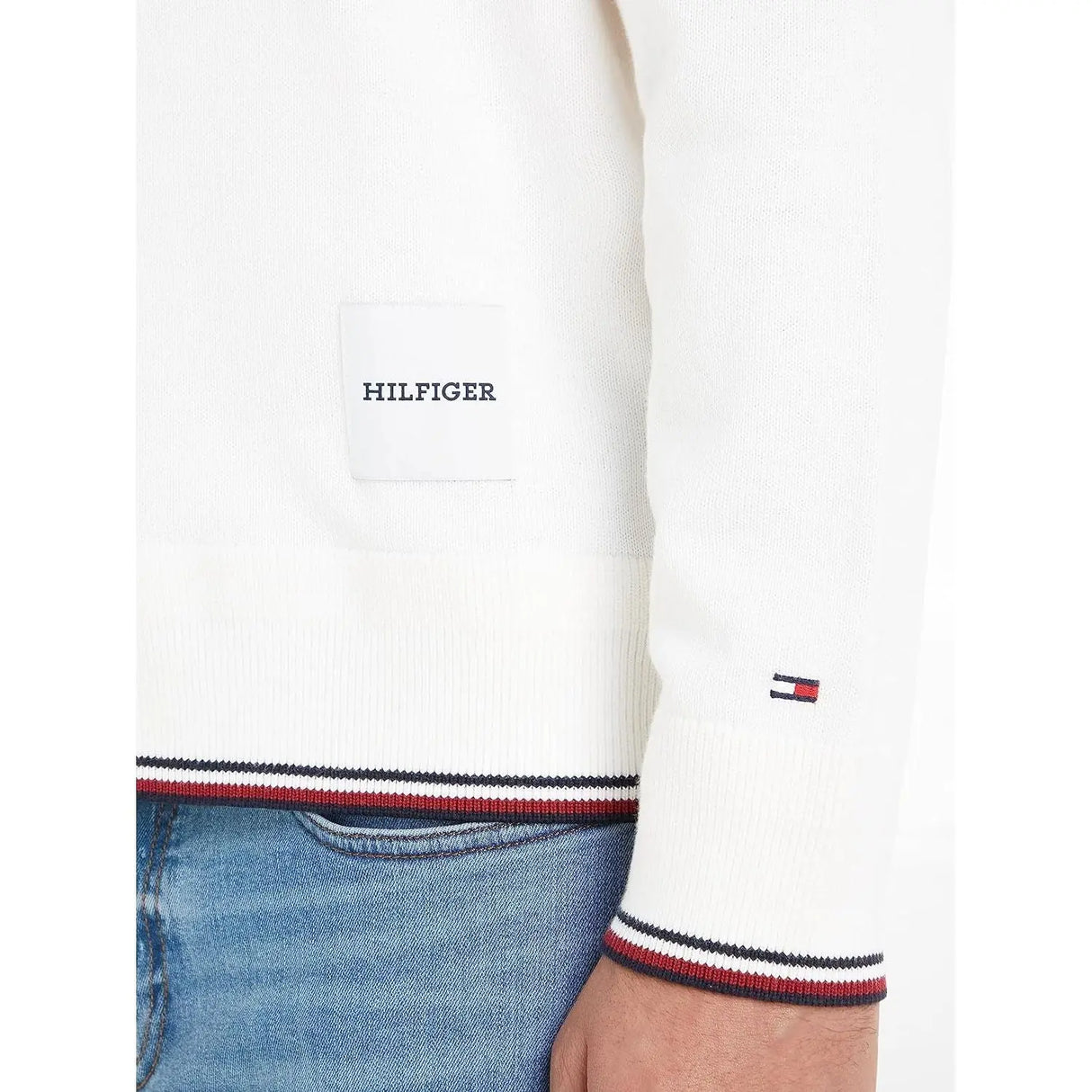 Felpa TOMMY HILFIGER Uomo MONOTYPE GS TIPPED Bianco