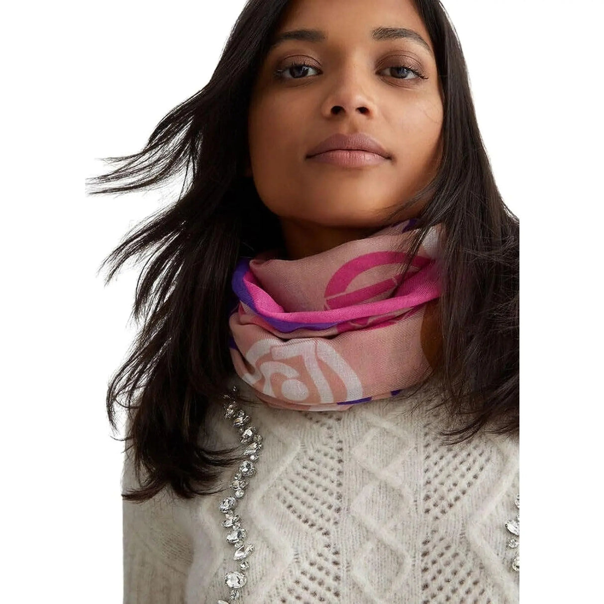 Foulard LIU JO Donna LOGOMANIA 120X120 Viola