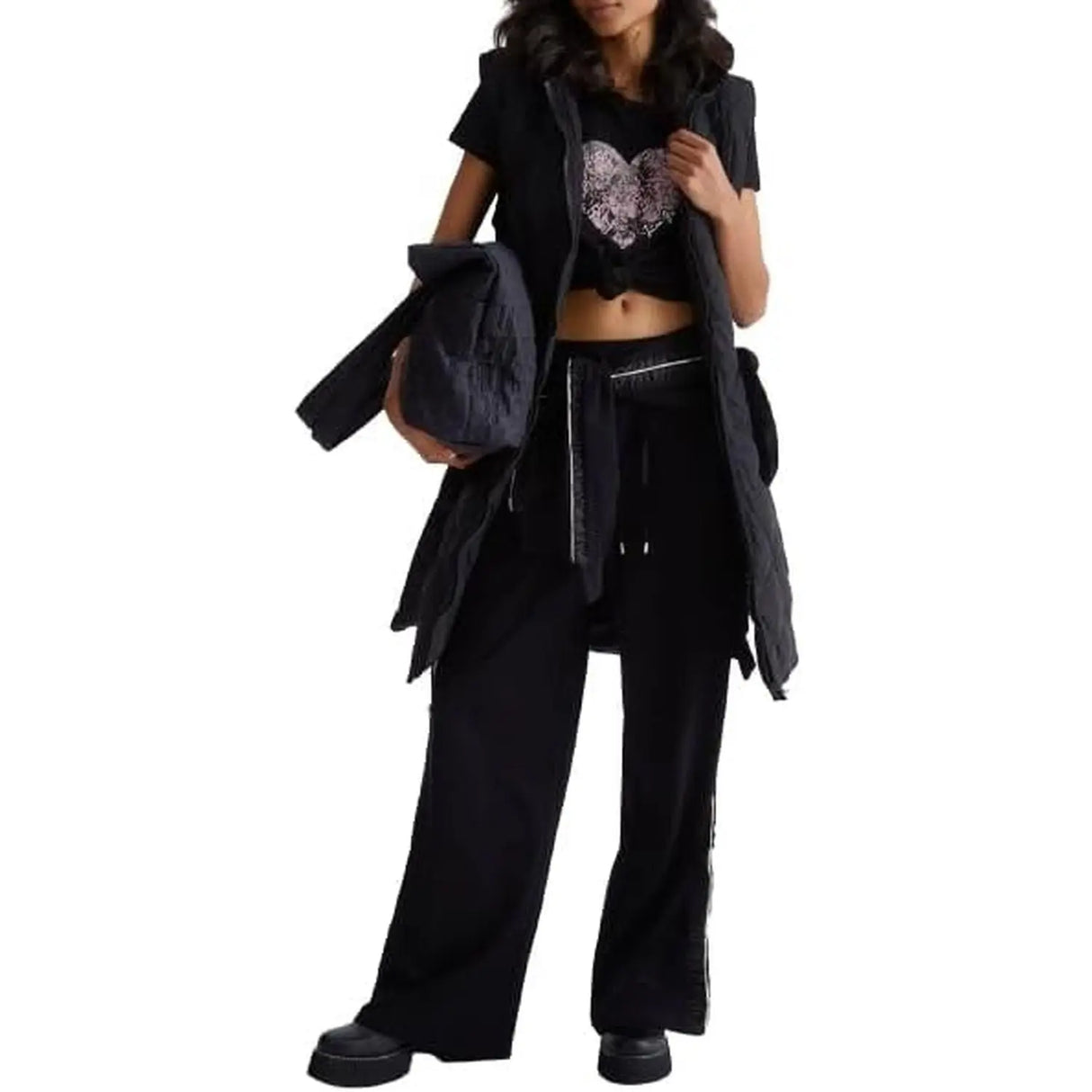 Gilet LIU JO Donna LUNGO CON TASCHE Nero LIU JO Angolo dello Sport