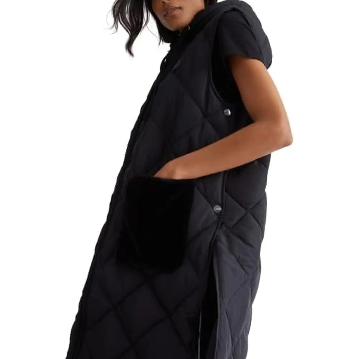 Gilet LIU JO Donna LUNGO CON TASCHE Nero LIU JO Angolo dello Sport