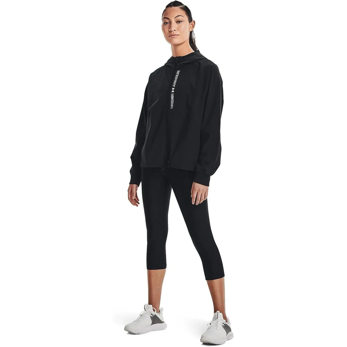 Giubbino UNDER ARMOUR Donna WOVEN FZ Nero