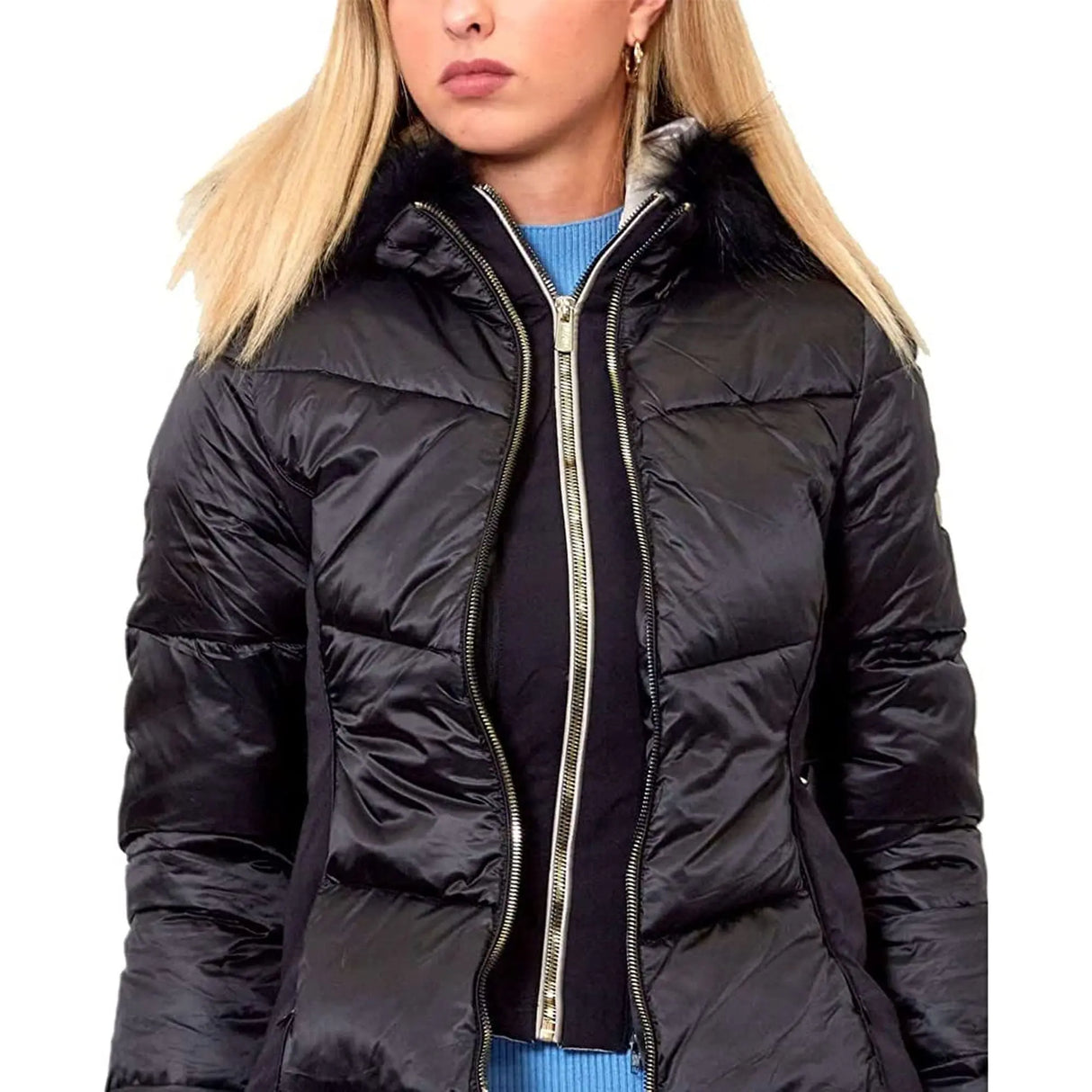 Giubbino YES ZEE Donna TRAPUNTATO CON FINTO GILET STAC. Nero