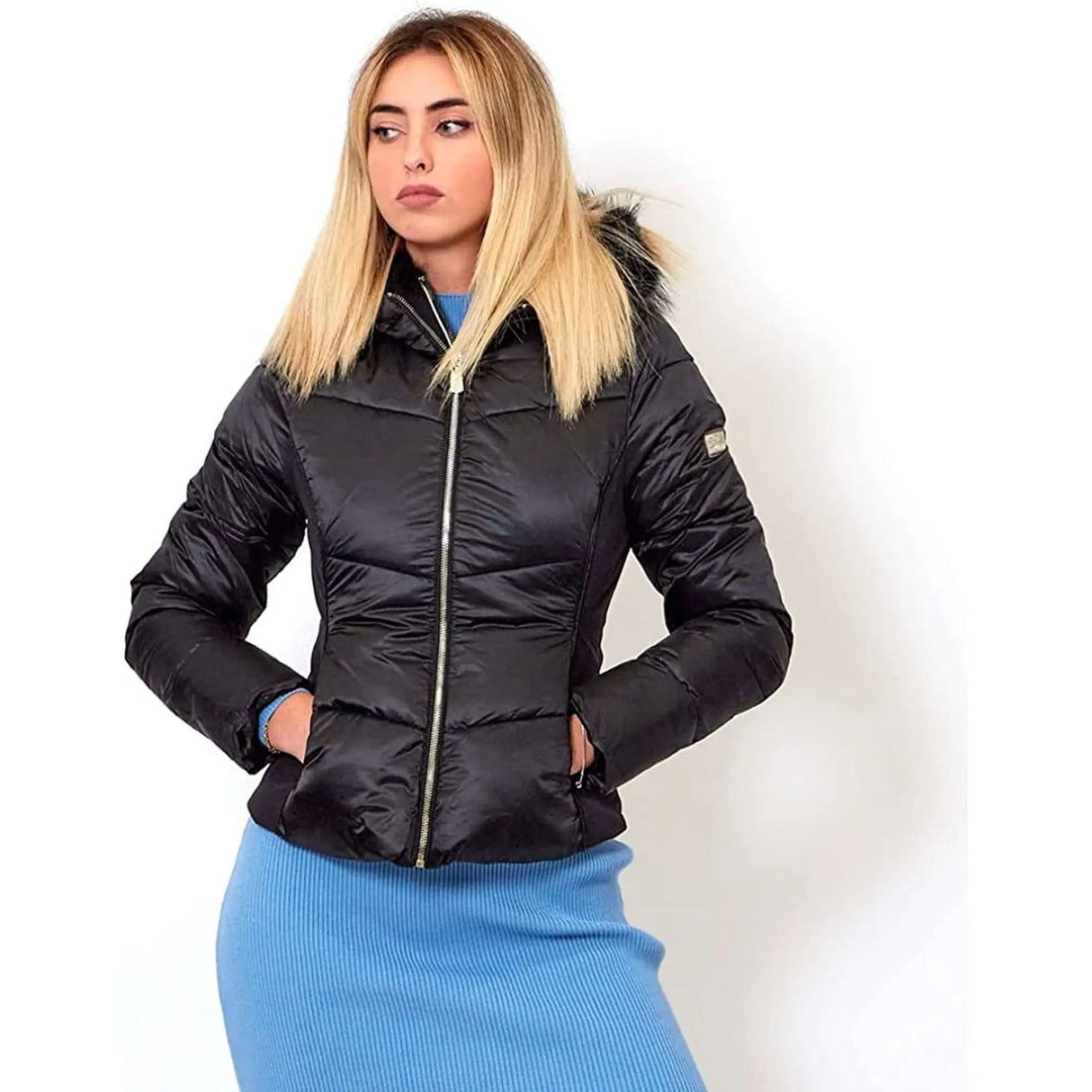 Giubbino YES ZEE Donna TRAPUNTATO CON FINTO GILET STAC. Nero