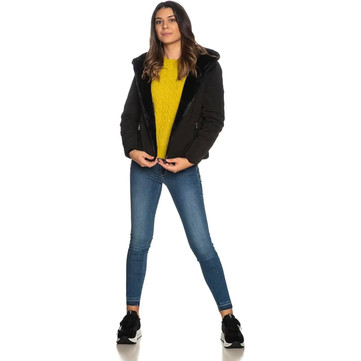 Giubbotto CIESSE PIUMINI Donna ALBA - ECO REVERSIBLE Nero