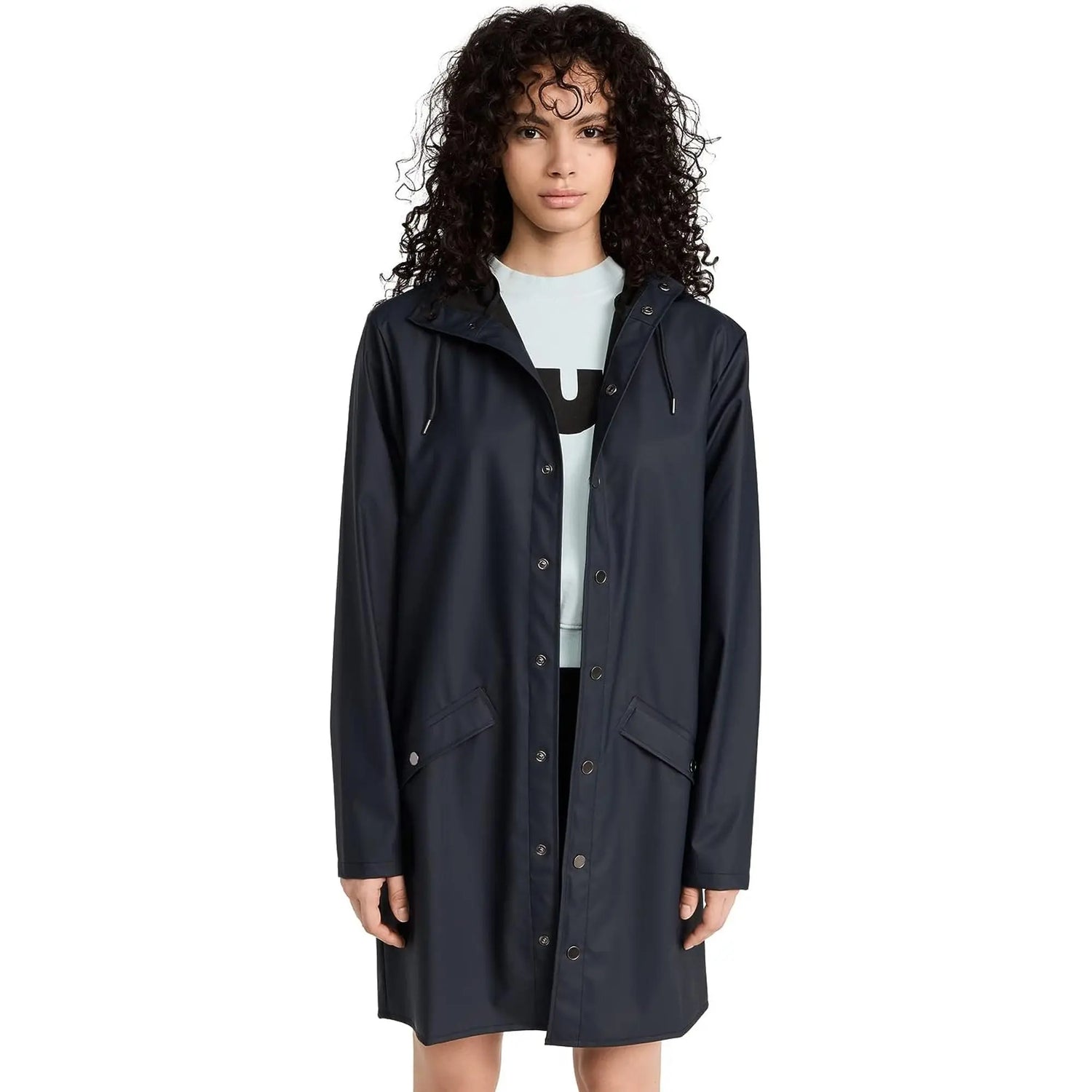 Impermeabile RAINS Unisex long jacket Navy
