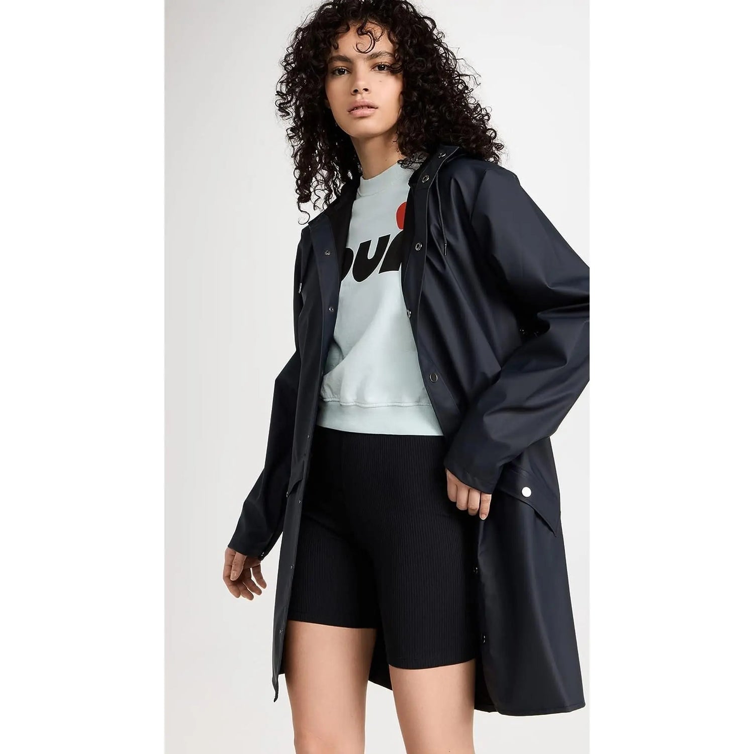 Impermeabile RAINS Unisex long jacket Navy