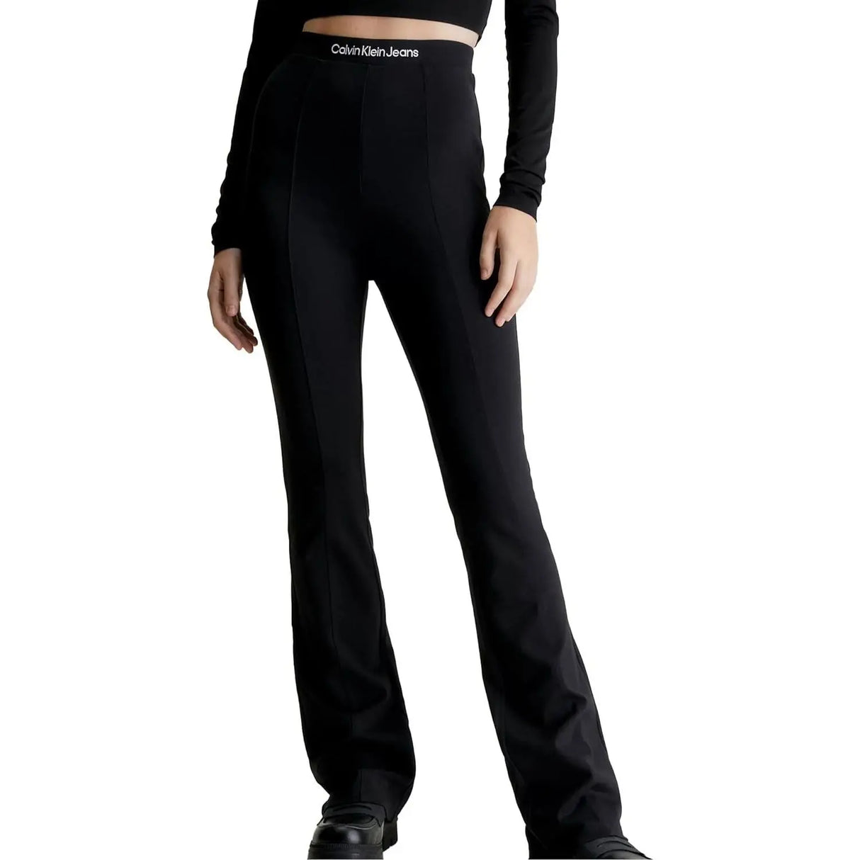 Leggings CALVIN KLEIN Donna logo elastic milano Nero