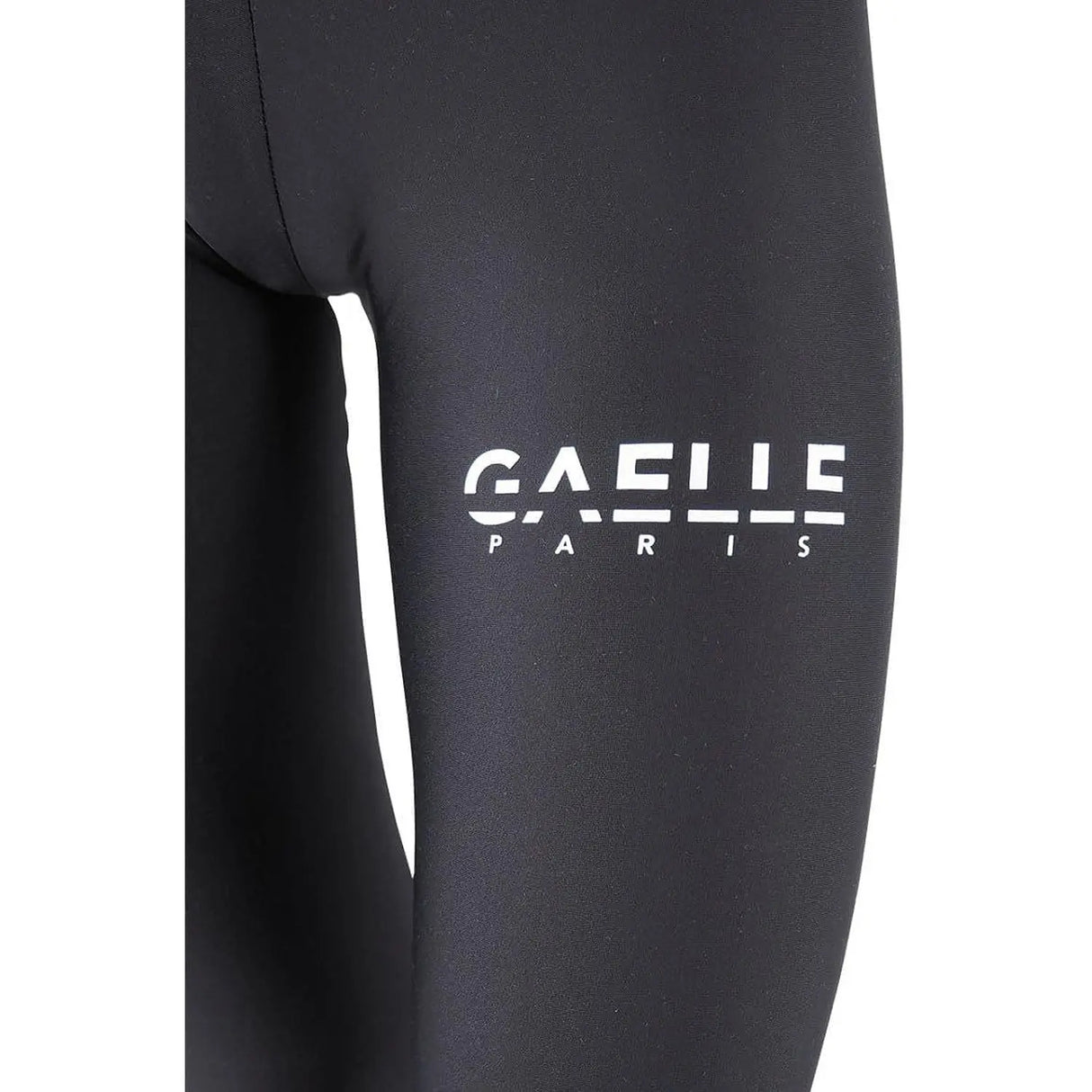 Leggings GAELLE Donna LYCRA STAMPA LOGO LATERALE Nero