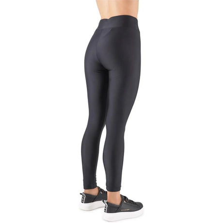 Leggings GAELLE Donna LYCRA STAMPA LOGO LATERALE Nero