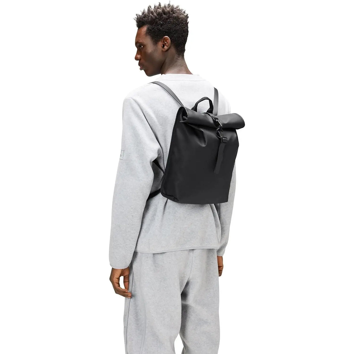 Marsupio RAINS Unisex rolltop rucksack mini Nero