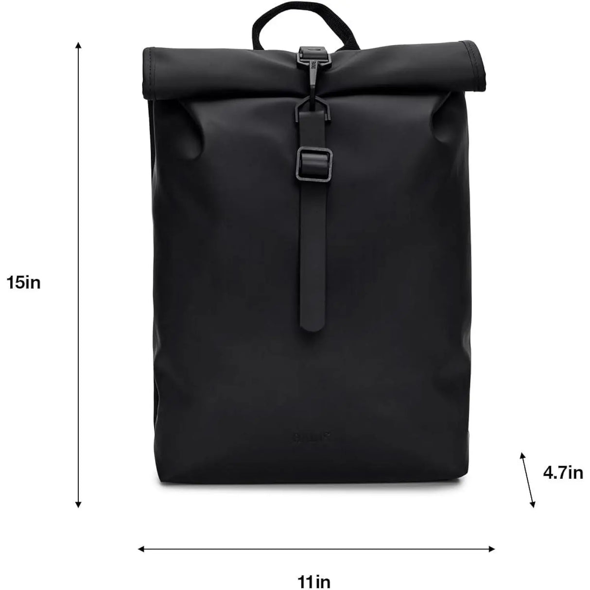 Marsupio RAINS Unisex rolltop rucksack mini Nero