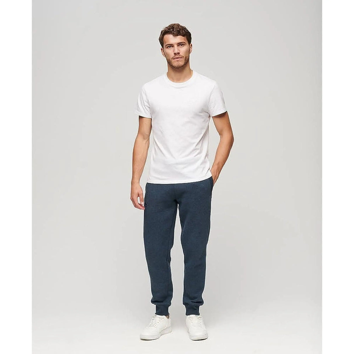 Pantalone Felpa SUPERDRY Uomo ESSENTIAL LOGO Navy