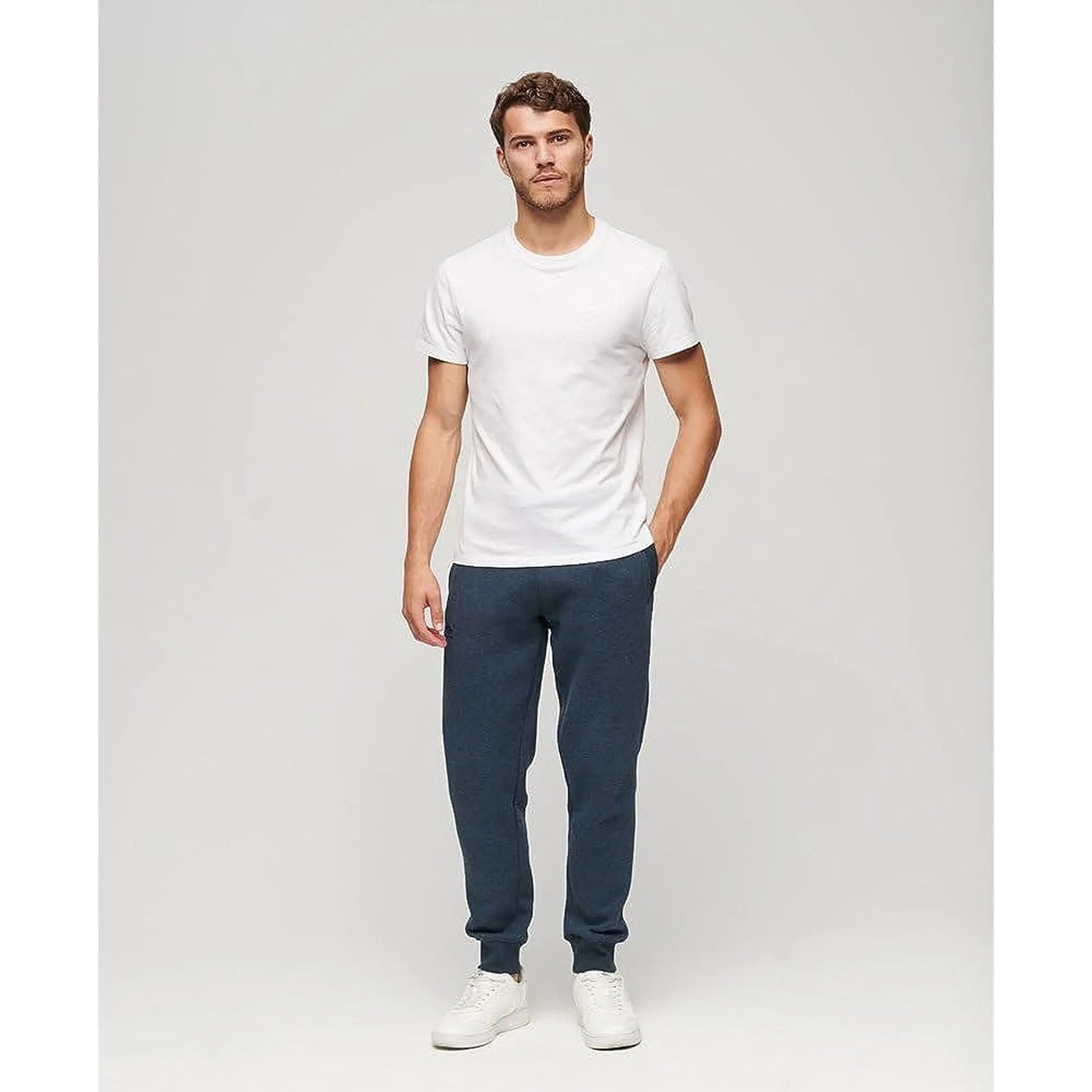 Pantalone Felpa SUPERDRY Uomo ESSENTIAL LOGO Navy