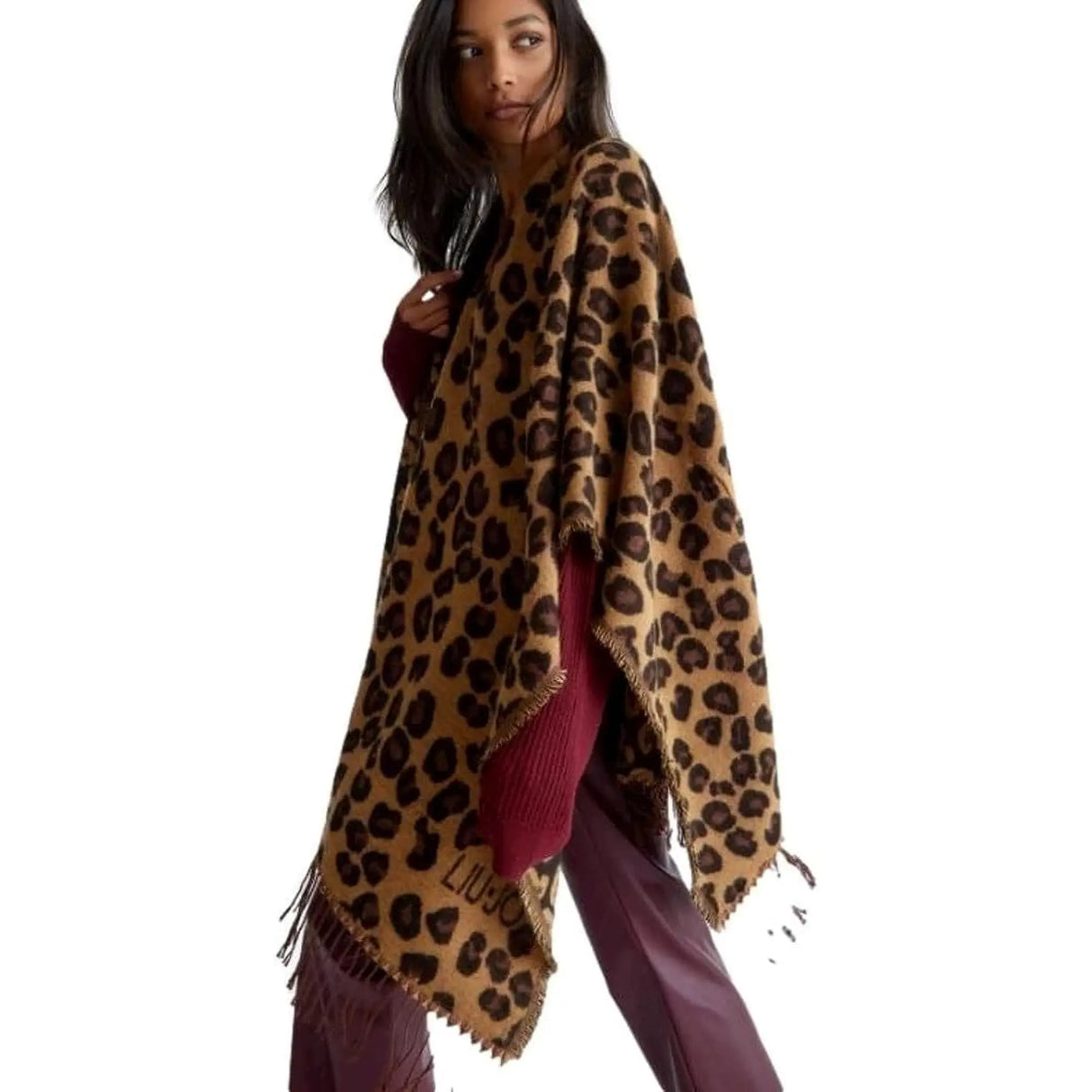 Poncho LIU JO Donna JACQUARD Marrone