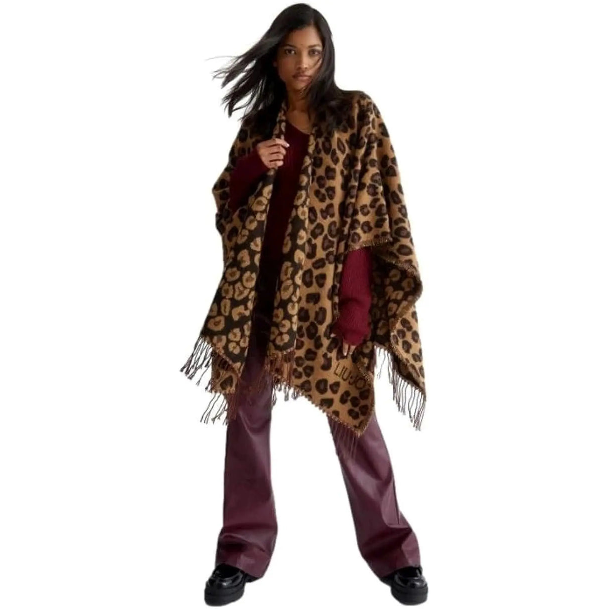 Poncho LIU JO Donna JACQUARD Marrone
