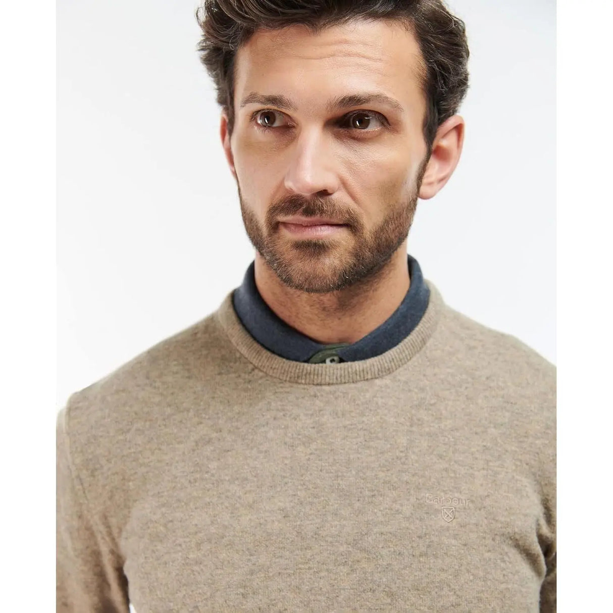 Pullover BARBOUR Uomo essential l/wool Avorio