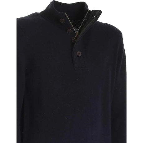 Pullover BARBOUR Uomo essential patch half zip Navy