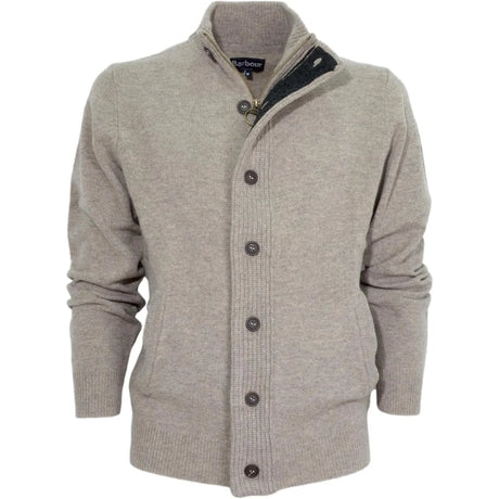 Pullover BARBOUR Uomo essential patch zip Beige