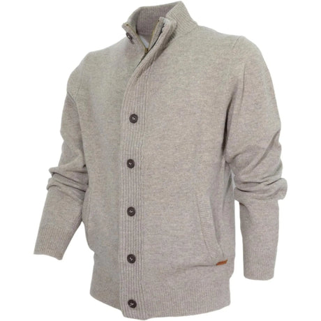 Pullover BARBOUR Uomo essential patch zip Beige