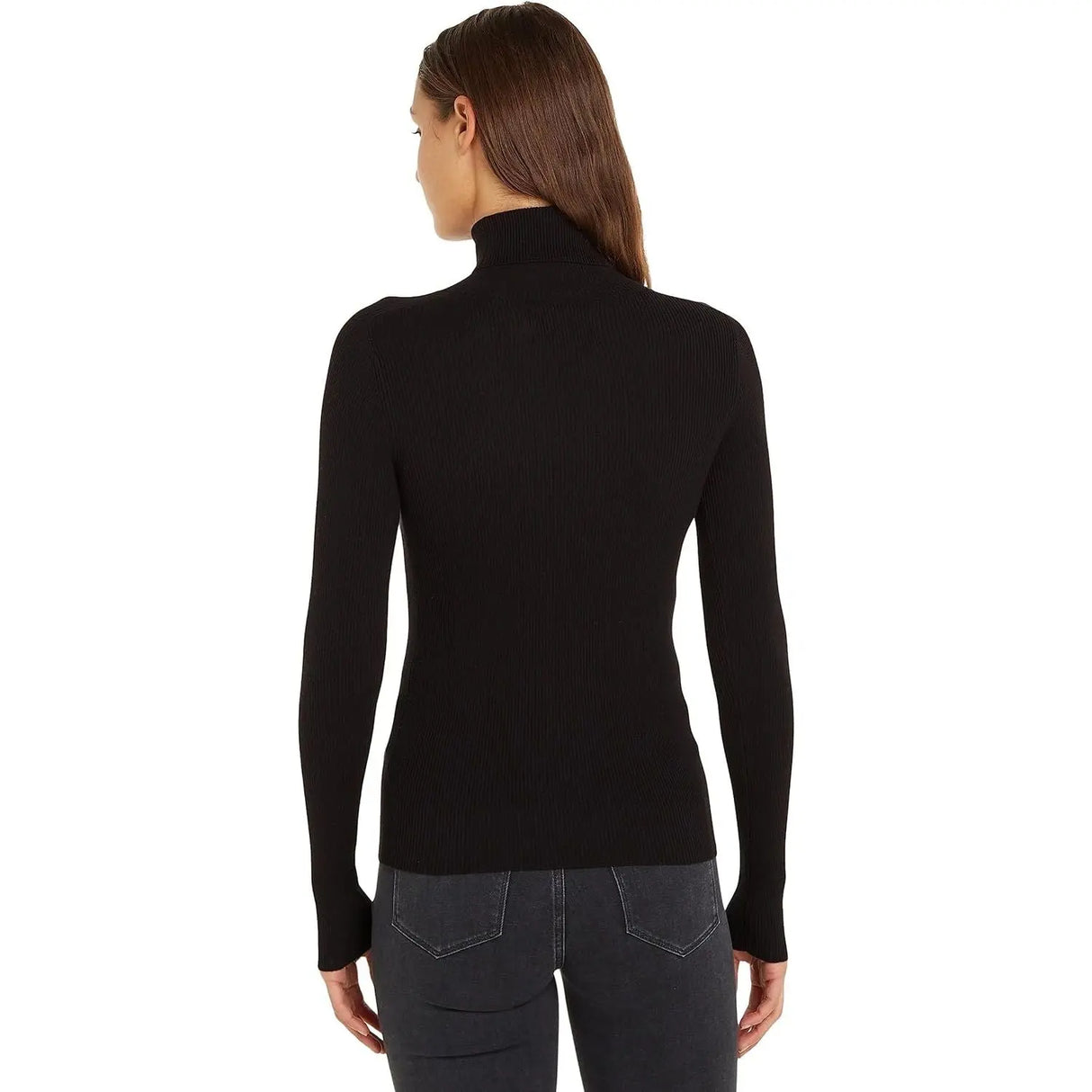 Pullover CALVIN KLEIN Donna badge roll neck Nero