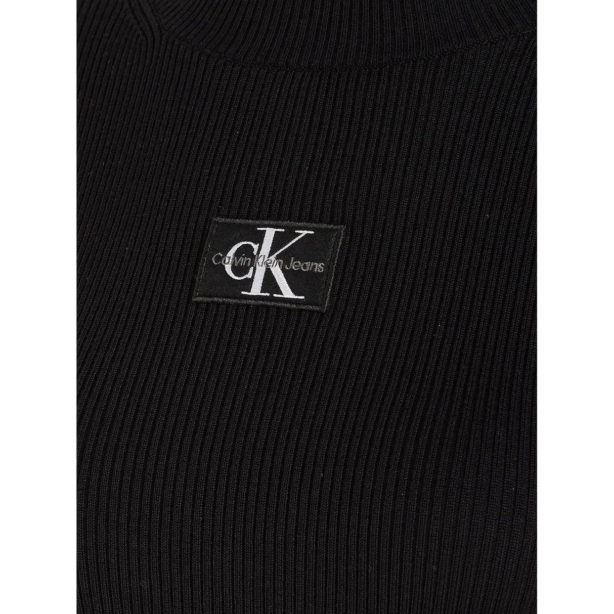 Pullover CALVIN KLEIN Donna badge roll neck Nero