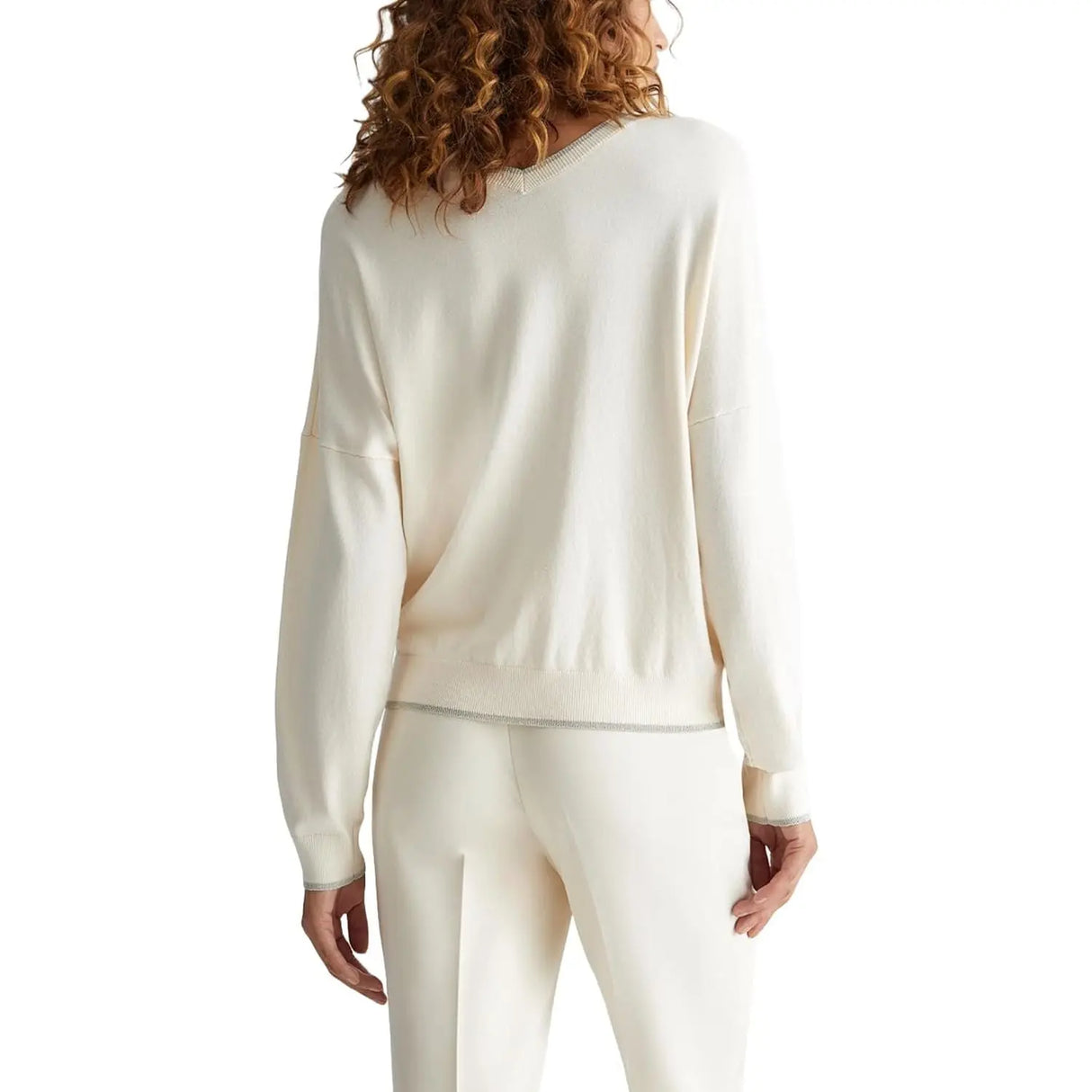 Pullover LIU JO Donna CHIUSA M/L V OVER Bianco