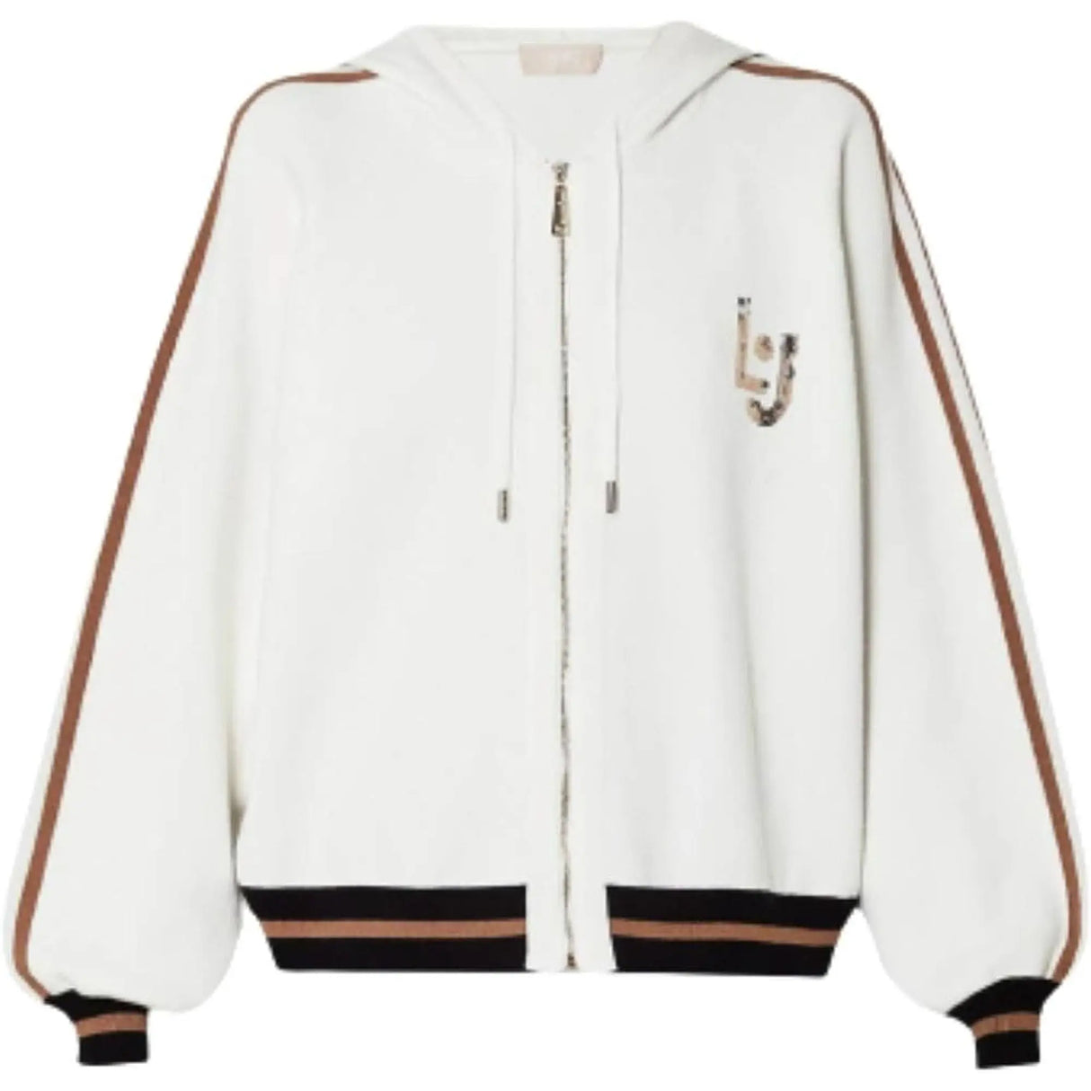 Pullover LIU JO Donna MAGLIA ZIPPATA M/L Bianco