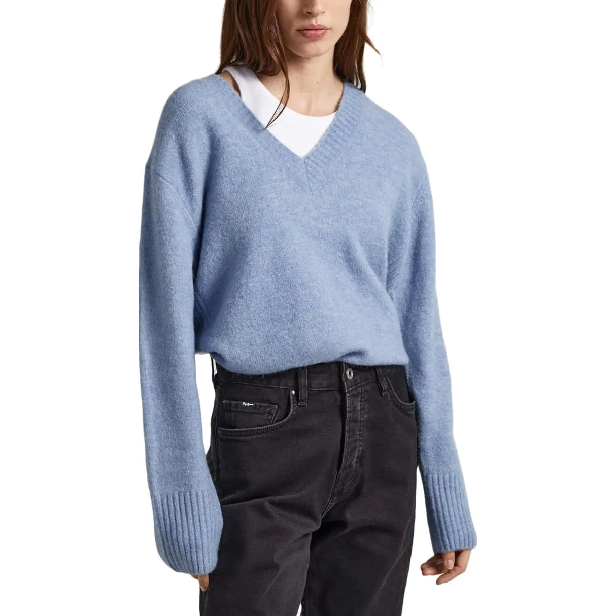 Pullover PEPE JEANS Donna DENISSE V NECK Blu