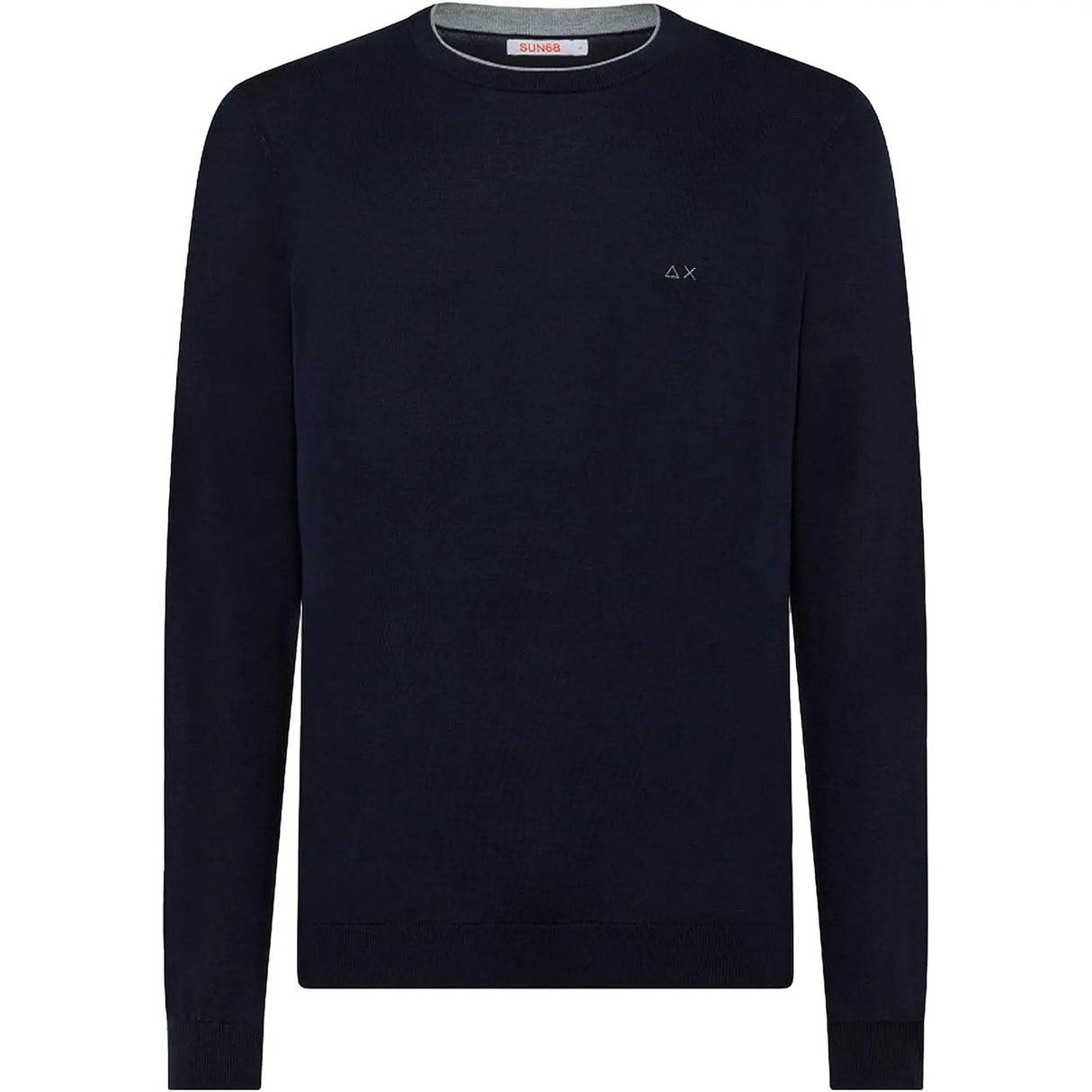 Pullover SUN 68 Uomo ROUND SOLID Blu