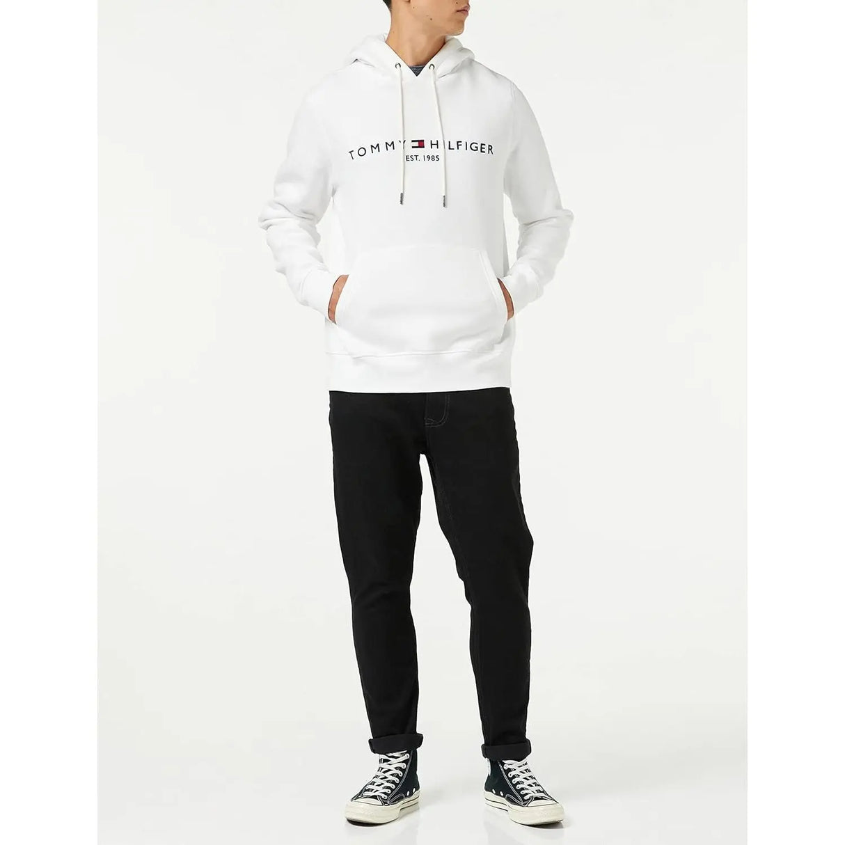 Pullover TOMMY HILFIGER Uomo LOGO Bianco