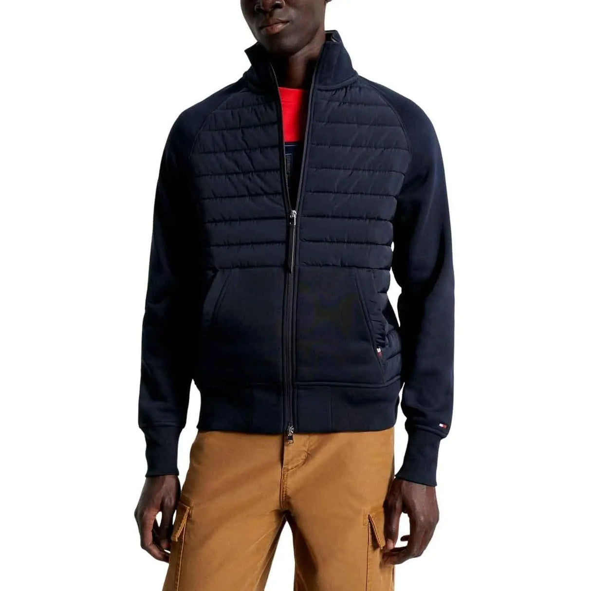 Pullover TOMMY HILFIGER Uomo MIX MEDIA ZIP THRU Blu