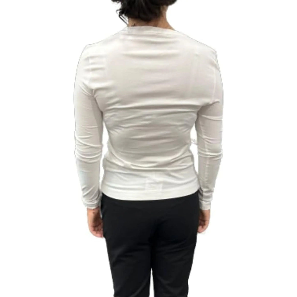 Pullover GUESS Donna LS VN LOGO MICRO STU Bianco