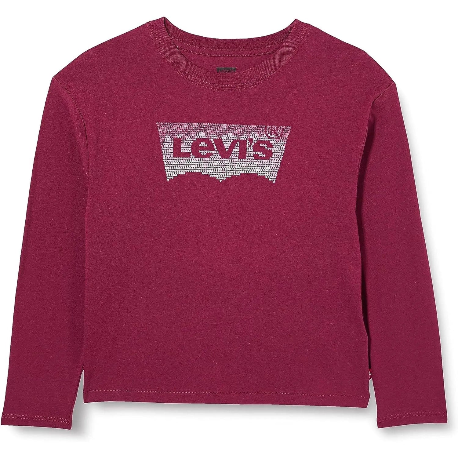 T-shirt LEVIS Bambina MEET AND GREET GLITTER BAT Bordeaux