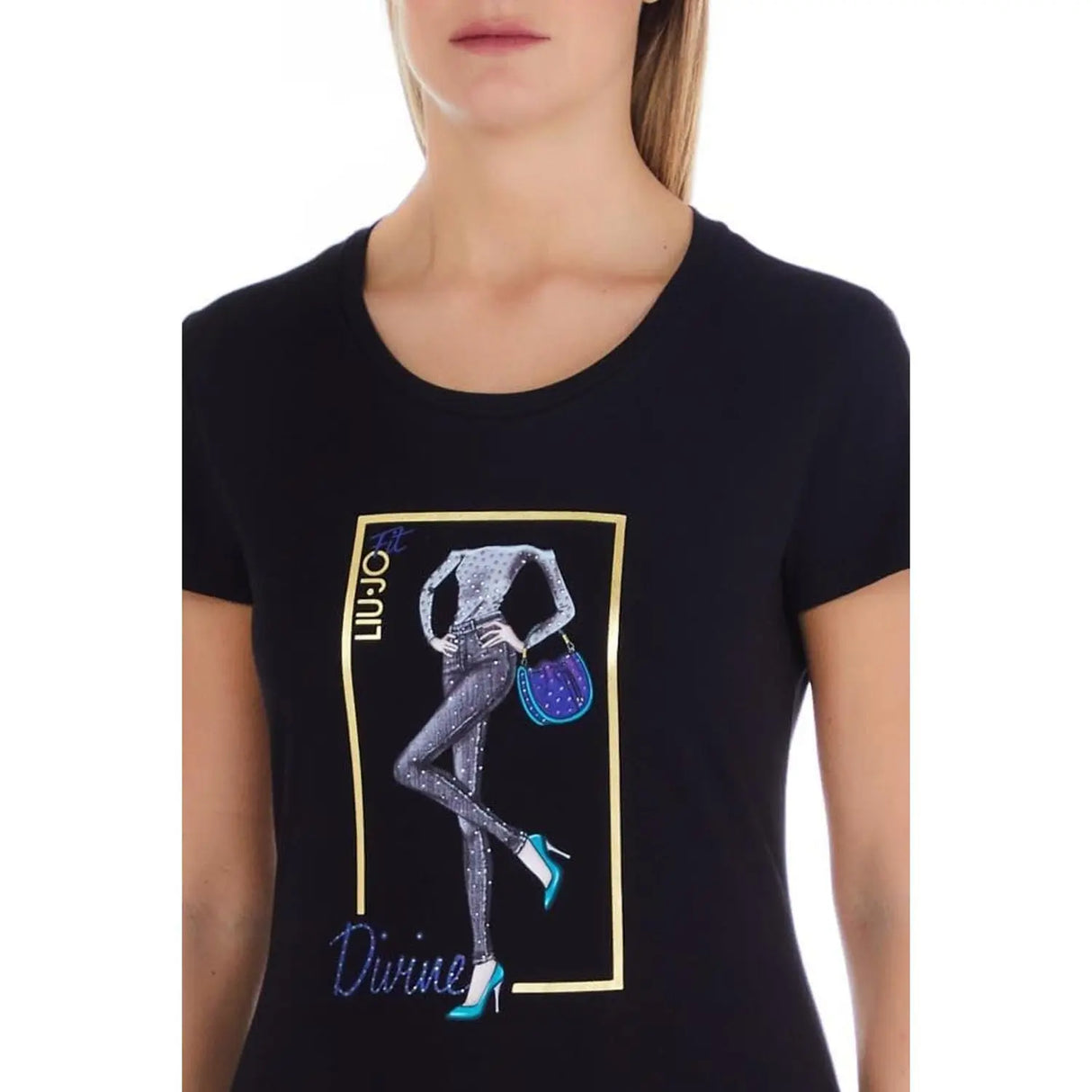 T-shirt LIU JO Donna moda mc Nero