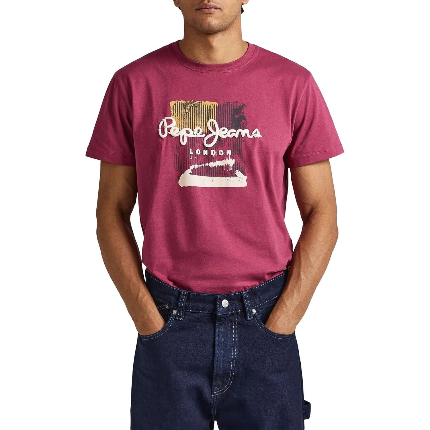 T-shirt PEPE JEANS Uomo MELBURNE Ciliegia