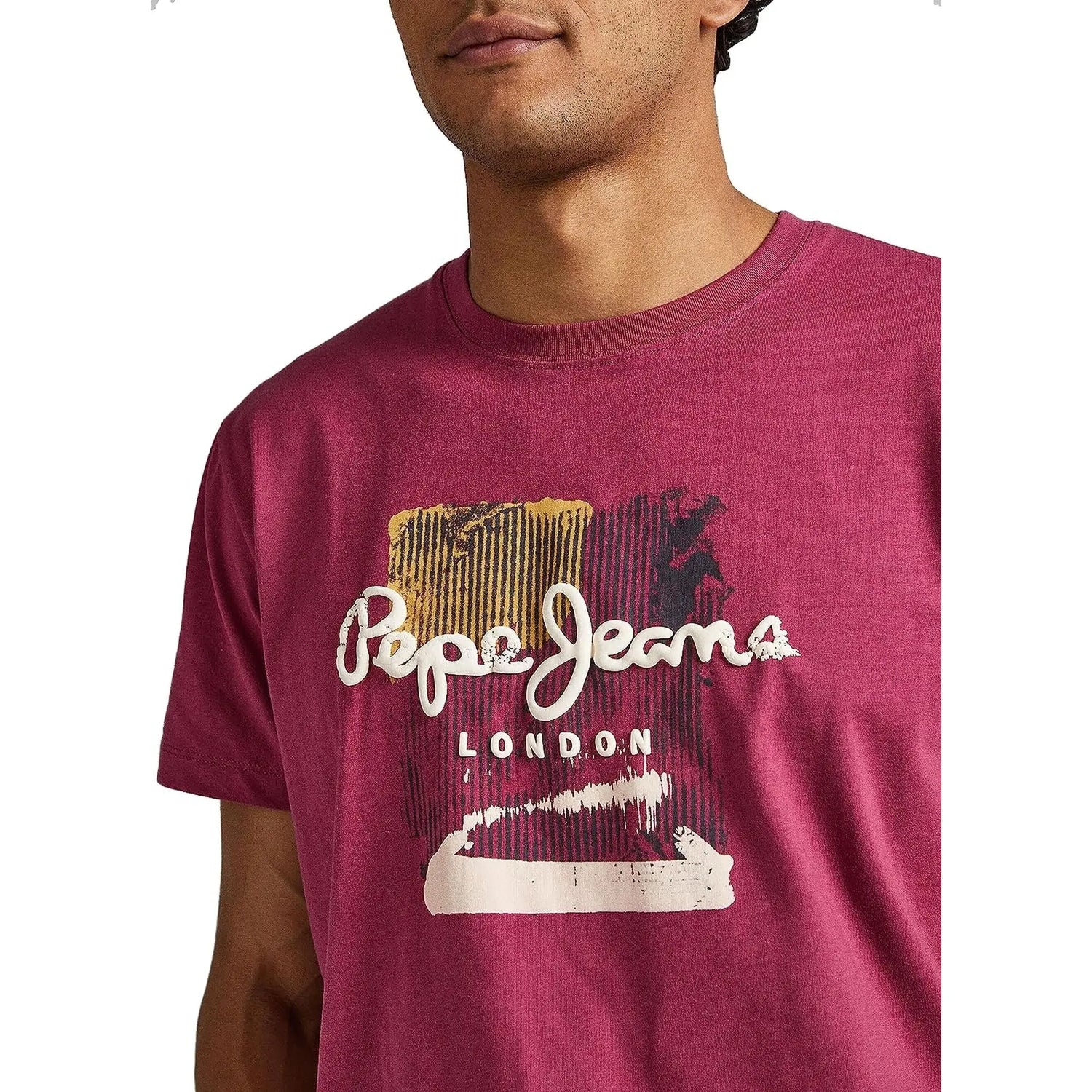 T-shirt PEPE JEANS Uomo MELBURNE Ciliegia